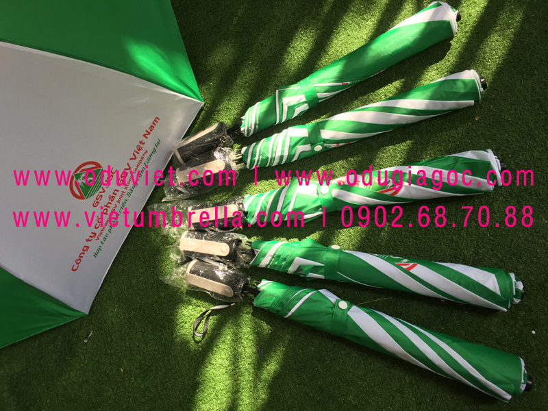 xưởng sản xuất ô dù cầm tay in logo quảng cáo